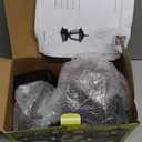 Dynaming Solar Flame Post Lights Outdoor, Solar Powered Lamps Fence Post Cap Lights, Flickering Flame LED Lantern Decorative Waterproof for Garden Deck Patio, Fit 4x4, 5x5 or 6x6 Wooden Posts, 2 Pack (Black)