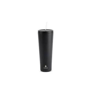 Manna Insulated Tumbler 1 Straws Stainless Steel Water Bottle Vacuum Travel Mug Coffee Cup,Black