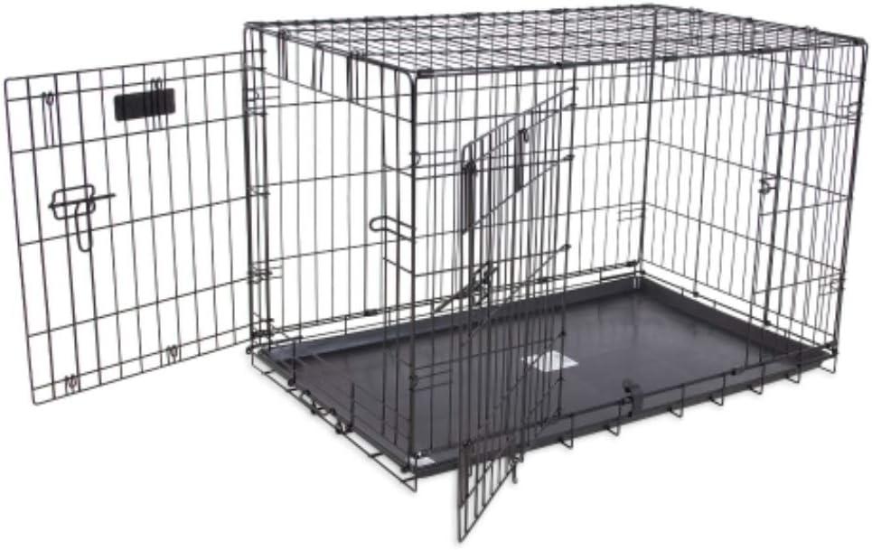 Precision Pet Products Two Door Provalue Wire Dog Crate, 24 Inch, For Pets 15-30 lbs, With 5-Point Locking System