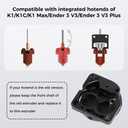 Creality K1/K1 Max/K1C/K1 SE Extruder with Motor, Official Upgraded K1 Extrusion Kit Direct Drive Extruder Dual Gear Smooth Feeding High Speed Printing Extruder for K1 SE/Ender 3 V3 Plus 3D Printer