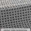 tchdio Waffle Bath Mat Rug, Super Absorbent Non Slip Bath Mats for Bathroom Mat Ultra Soft Bathmat Machine Washable Bathroom Rugs with Tassels, Bath Rugs Beside Tub, 17" x 24" (Dark Grey)