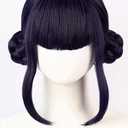 Purple Black Double Braid Wig Anime Cosplay Wigs for Girls Halloween Costume Wig