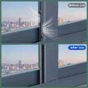 Window Weather Stripping Door Seal, 16.5FT Self-Adhesive Soundproofing Weather Strip for Exterior Door Frame Window Winter Insulation Noise Cancelling Window Inserts, 0.35in x 0.35in, Gray