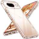 ivoler Clear Case Designed for Google Pixel 8 2023 6.1'' [Full Camera Protection] [Long Lasting Clarity], Military Shockproof Protective Hard Back Slim Phone Cover for Pixel 8 6.1'' - Clear, 3 Pcs