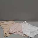 Vanity Fair Women's Illumination String Bikini Panties, Silky Stretch & Satin Trim (Beige), S