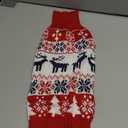 Christmas Dog Sweaters for Small Medium Large Dogs and Cats,Pet Soft Warm Holiday Outfit Girl & Boy,Pup Winter Clothes Turtleneck Double Knitting Collar for Outdoors Playing (Deer, M)