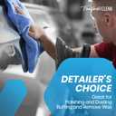 Fantasticlean Microfiber Towels for Cars, Tear Away Car Detailing Cloth Roll, RV Boat Drying Polishing, Edgeless Plush, Coral Fleece, Ultra Absorbent, Scratch-Free, 14" x 14", 20 Pack (Blue)