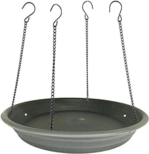 Bird Seed Catcher Tray Platform Feeder Hanging Tray Fits Most feeders Catches Most Falling Seed and Husk Great for Attracting Birds Outdoors, Backyard, Garden - Black