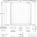 Mumeasy 36" High Extra Tall Dog Gate, 29.6"-40.5" Wide Pressure Mounted Tall Baby Gate for Dog, Auto Close Pet Gate with Door for Stairs,Doorways,House,White