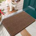 OLANLY Dog Door Mat for Muddy Paws 24x16, Absorbs Moisture and Dirt, Absorbent Non-Slip Washable Doormat, Quick Dry Chenille Mud Mat for Dogs, Entry Indoor Entryway Carpet for Inside Floor, Mocha