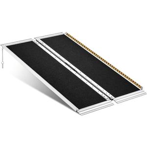 Portable Wheelchair Ramp 4FT, Non-Slip Aluminum Folding Portable Ramp, Handicap Wheelchair Ramps for Home Steps, 800 LBS Capacity Wheelchair Ramp for Doorway, Homes, Threshold, Entry,Stairs