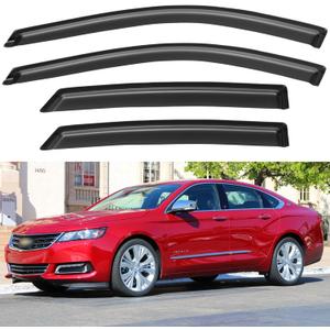Window Visors Rain Guards for 2014-2020 Chevy Impala, Out-Channel Window Vent Wind Deflectors Visors Shades for 14-20 Impala
