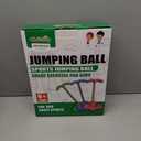 Pogo Jumper with Handle and Ball Pump, High Jump Toy Bounce Jump Trick Board Pogo Bouncing Ball Safe and Fun Pogo Stick for Kids Boys Girls and Adults (Blue)