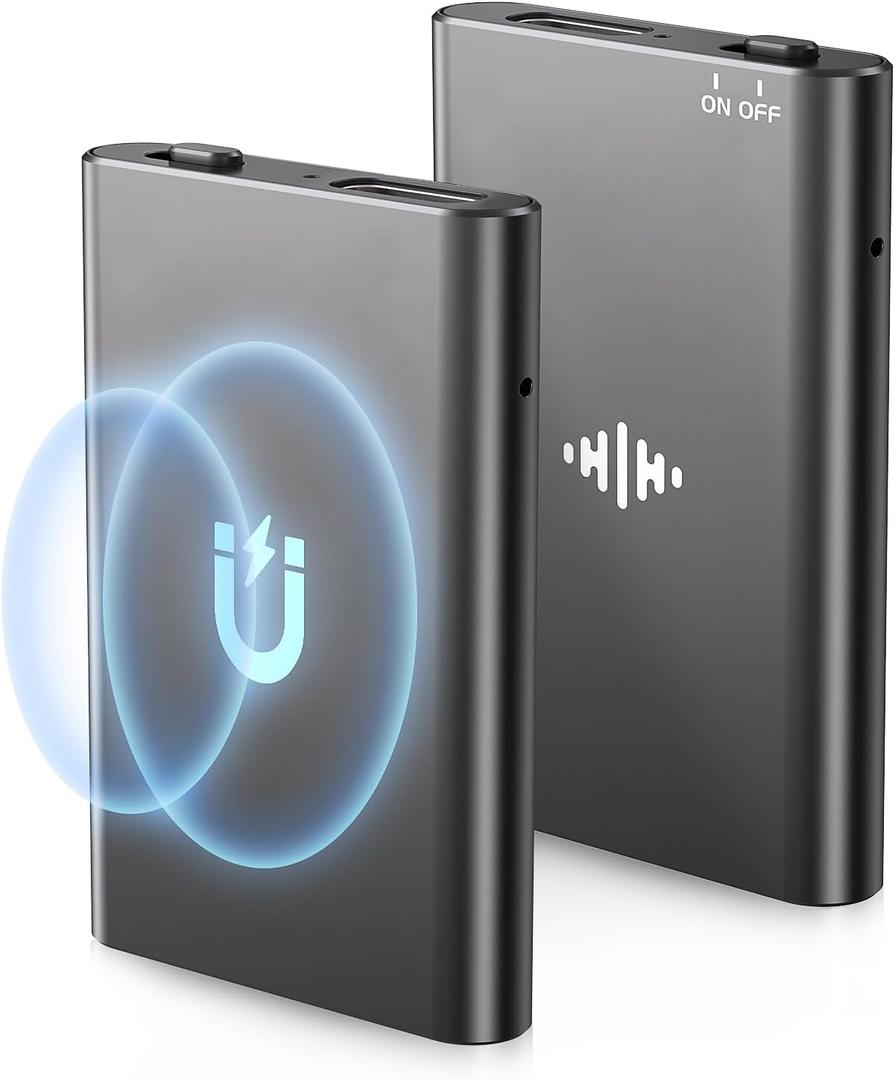 2024 Digital Voice Recorder - Square Design 8GB Memory Voice Activated Recorder with AI Clear Sound, 800H Long Recording for Lectures/Meetings, Auto Noise Reduction & Playback