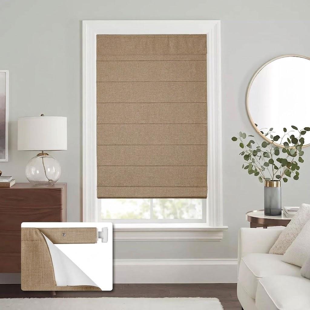 No Drill Cordless Roman Shades, Linen, 32x64
Blackout Fabric Helps Reduce Light, Improve Privacy, Add Thermal Comfort, And Protect Furniture From UV Exposure