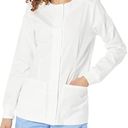 Amazon Essentials Women's Scrub Snap Jacket, Small, 3 Pcs