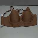 YEOREO Womens Wireless Bras Push Up Full Coverage Bra No Underwire Seamless Comfortable Scalloped Supportive Bralette Brown XXL