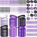 WATINC Ribbons Awareness Accessories Kits - 144PCS Purple Ribbon Week Awareness Set 36 Silicone Bracelets 36 Rubber Keychains 36 Button Pins 36 Pens Gifts for Charity Events Party (Purple Ribbon Week)