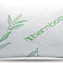 Queen Size Rayon Derived from Bamboo Pillow, Cooling Shredded Memory Foam Bed Pillows Sets for Back, Stomach, Side Sleepers, Adjustable to Soft/Firm, Washable Cover, Queen (Pack of 1)