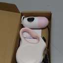 Fida Retractable Dog Leash with Dispenser and Poop Bags, 10 ft Pet Walking Leash for X-Small Dog or Cat up to 18 lbs, Anti-Slip Handle, Tangle Free, Reflective Nylon Tape (XS, White)