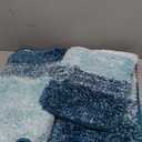 Arotive Microfiber Bathroom Rugs 2 Pieces, Bath Rug Size 36x24 and Toilet Rugs 24x20 in Peocock Blue, 2 Item Bundle