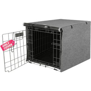 Dog Crate Cover - Kennel Covers Fit for 30 Inch Dogs Crate, Double Door Polyester for Wire Puppy Cage Indoor Outdoor Protection, Grey