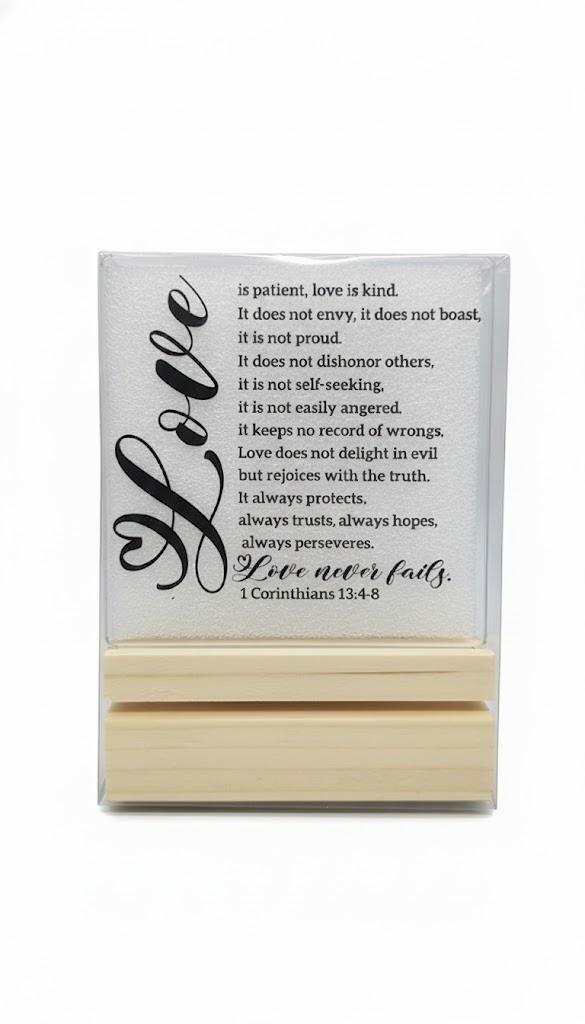 Inspirational Christian Gift for Women Men, Religious Christian Gift, Bible Verse Philippians 4:6-7 Scripture Acrylic Desk Sign Decor