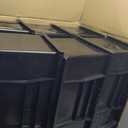 Akro-Mils 30224 AkroBins Plastic Storage Bins, Space-Saving Stackable Bins for Garage, Pantry, Craft Organization, 11" L x 4" W x 4" H, Black, 12-Pack