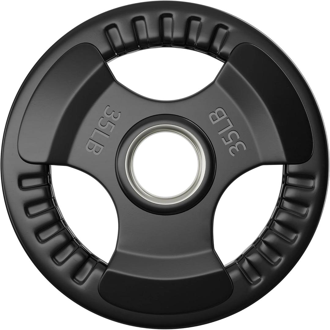 Elevens Rubber Weight Plates 2-Inch Cast Iron Grip Plates Olympic plates for Weightlifting, Strength Training, Muscle Toning, Crossfit in Home & Gym
