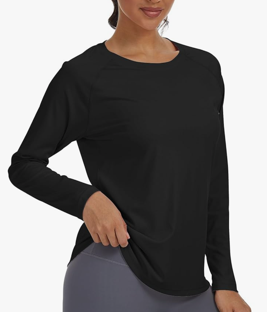 Women's Sun Shirts UPF 50+ Long Sleeve UV Protection Shirt Quick Dry Tops for Workout Hiking Running Rash Guard XXL