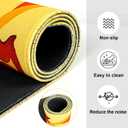 Neoprene Mahjong Mat with Rules, 33x33 Inch Mahjong Mat for Table, Non-Slip Noise Reduction Mah Jongg Mat with Carrying Bag and 3 Dice for Poker, Card, Board, Tile Games, Dominoes (Yellow)