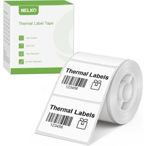 Thermal Labels for Nelko PM220 Label Maker, 1.57'' x 1.18'' (40x30mm) Thermal Sticker Tab, Waterproof, Multi-Purpose Label Tape, 1 Roll of 230 Self-Adhesive Thermal Paper (White)