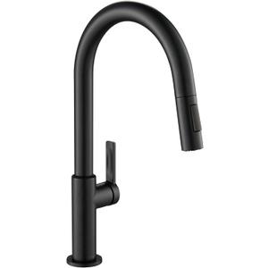 KRAUS Oletto Single Handle Pull Down Kitchen Faucet in Matte Black, KPF-2820MB