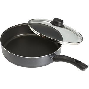 GoodCook Everyday Deep Sauté Pan with Lid, 11 Inch, Black