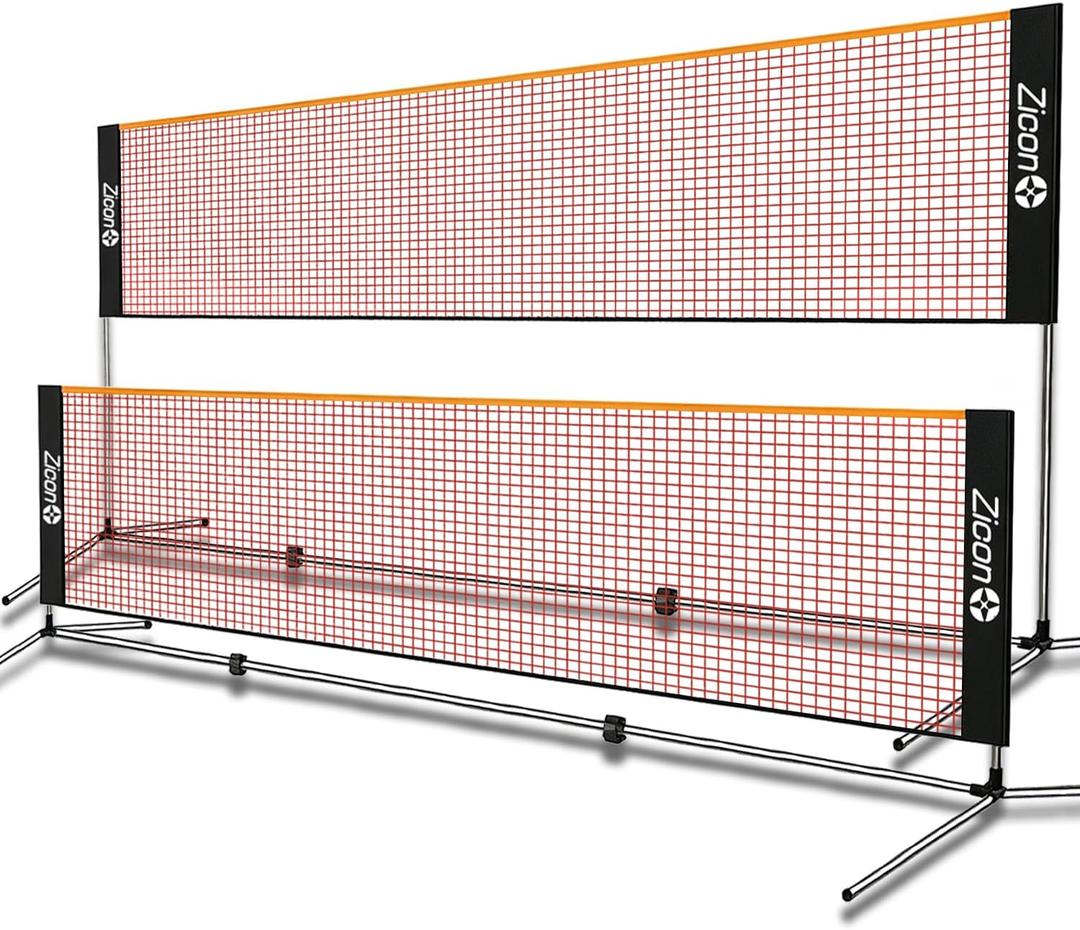 Stainless Steel Portable Badminton Net Set Foldable/extendable Poles, 20 FT