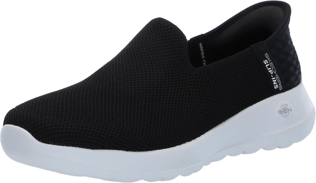 Skechers Women's Go Walk Joy Vela Hands Free Slip-ins Sneaker (7.5, Black/White)