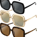 miyya Oversized Polarized Sunglasses Women, Trendy Retro Sun Glasses for Women 2025, Oversized Shades