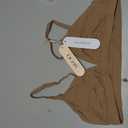 Jelly Wireless Bra Deep V Push Up Seamless T-Shirt Comfortable Plunge No Underwire Bras with Adjustable Straps Everyday Bras (Brown) M