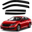 Window Rain Guards fit Honda Civic Hatchback 2016-2021 4PC Window Visors Vent Shade Deflector Tape On