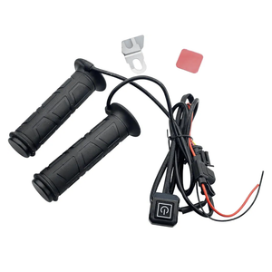 7/8''ATV UTV Heated Motorcycle Grips, 12V 3 Temperature Electric Heated Hand Grips Fit for Harley Honda Kawasaki Yamaha 22mm Diameter Handlebar, Waterproof Anti-Slip