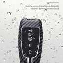 Carbon Fiber Key Fob Cover,Key Cover,Keychain Compatible with Ford F150 F250 F350 F450 F550 Explorer Fusion Escape Edge Expedition