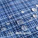 Kevin Textile Pack of 2 Decorative Outdoor Waterproof Throw Pillow Covers Stripe Square Pillowcases Modern Cushion Cases for Patio Couch Bench 18 x 18 Inch Navy Blue