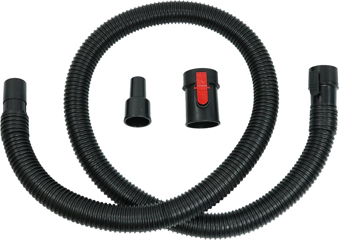 Ridgid Tug-A-Long Genuine OEM 31713 1-7/8 Inch, 7 Foot Vacuum Hose Kit for Wet / Dry Vacuums w/ 1-1/4 Adapter
