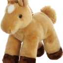 Aurora Adorable Mini Flopsie Prancer Stuffed Animal - Mini Companions Ready for Playful Adventures - for Kids All Ages, Toddlers, Adults, and Families - Brown 8 Inches