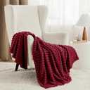 Bedsure GentleSoft Deep Red Fleece Blanket for Couch - Cozy Soft Blankets for Women, Cute Small Throws for Girls, 50x70 Inches