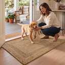 DEXI Jute Door Mat 36x60, Non Slip Doormat Indoor Entrance, Heather Tan