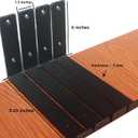 4 Pack - 9.25" L x 6" H x 1.5" W J Lip Shelf Brackets Rustic Farmhouse Iron Wall Floating Shelf Bracket Metal Shelf Bracket Industrial Shelf Supports with Screws Black
