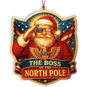 Santa Christmas Ornaments for Tree - Christmas Tree Ornament - Rustic Christmas Tree Ornaments - Christmas Ornaments - Christmas Ornament 2025 - White Elephant Gifts (Dtrum)