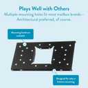 Architectural Mailboxes UMBS0B06AM Mounting Board, Steel Accessory, No Size, Black