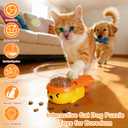 Interactive Dog Toy Food Puzzle, Treat Dispensing Slow Feeder for Dogs & Cats, Enrichment Toy to Reduce Boredom, IQ Training Toy, Pet Food Dispenser with DIY Stickers